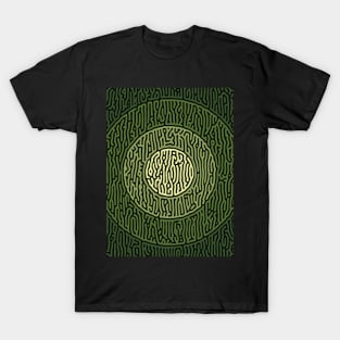 Abstract Green Ethnic Pattern T-Shirt